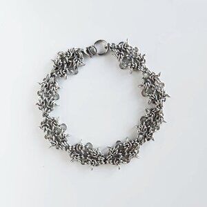 Unique handmade dainty silver bracelet ✦ intricate lace bracelet ✦